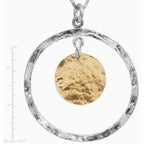 Silpada 'Marbella' Disc Pendant in Sterling Silver - 18 to 20"