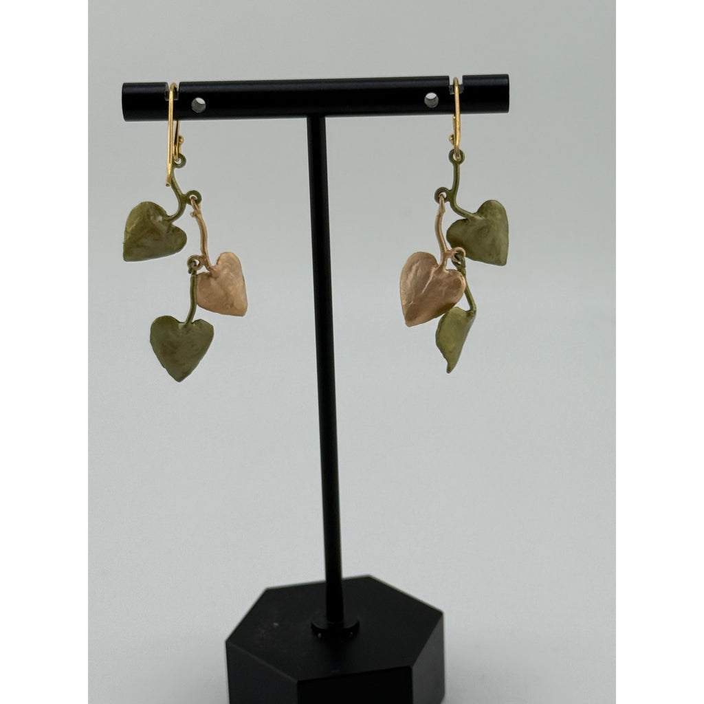 Michael Michaud Sweet Potato Vine Dangle Earrings