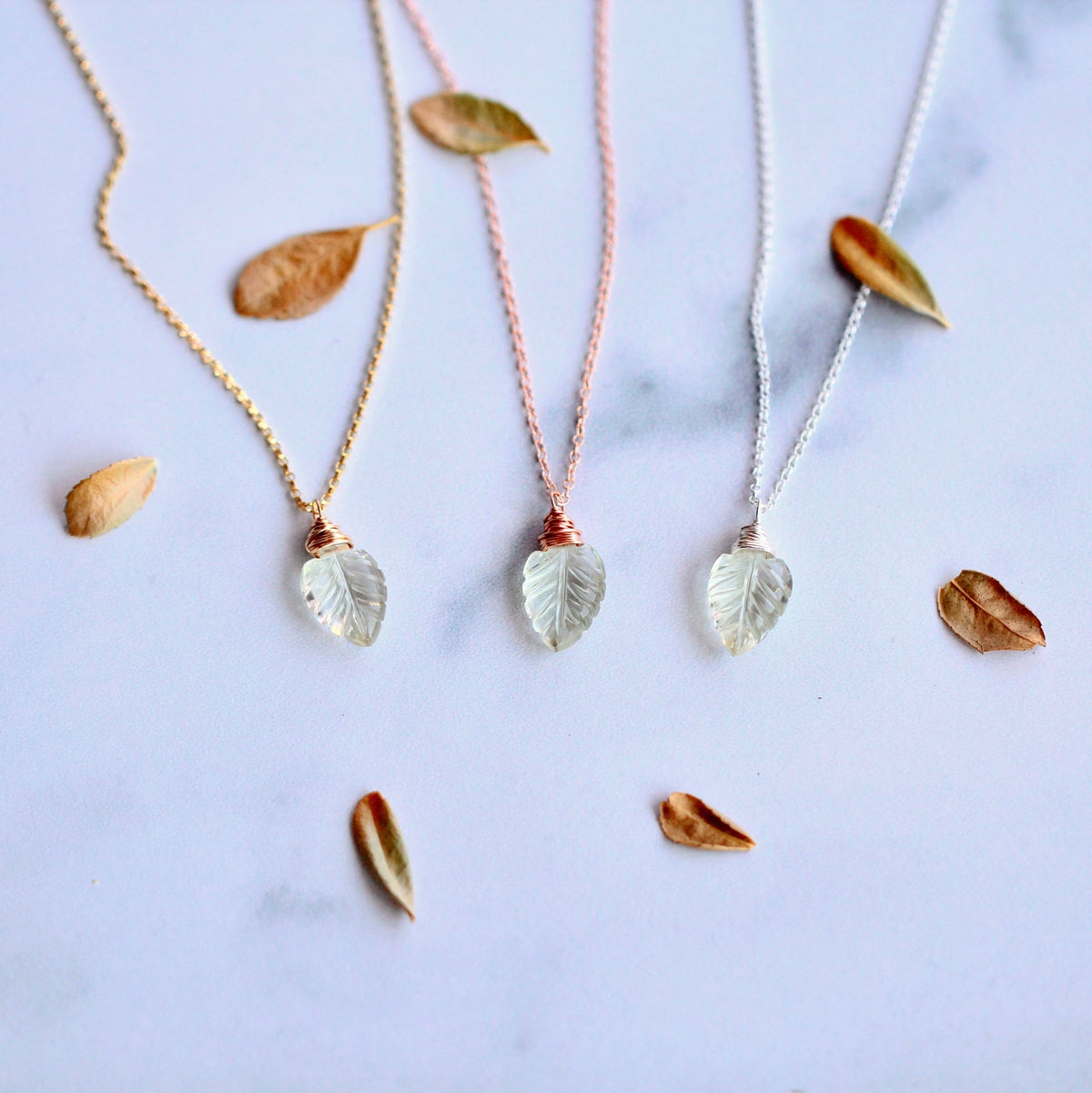 Saressa Designs Palm Necklace - Prasiolite