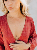 Saressa Designs Moss Aquamarine Lariat Necklace