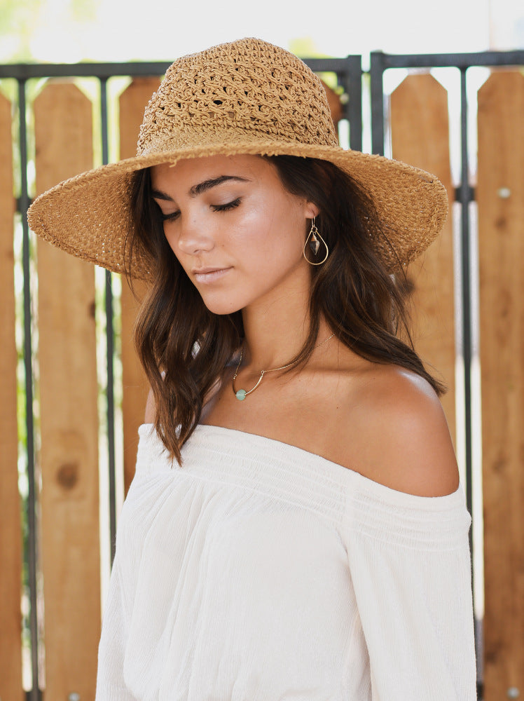 Saressa Designs Arrow Hoop Earrings - Crystal Quartz  ( As Seen On Jane the Virgin )