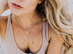 Saressa Designs Scalloped Bar Lariat Necklace