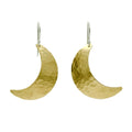Alison Morse Crescent Moon Earrings in Brass | Moon Phase Earrings