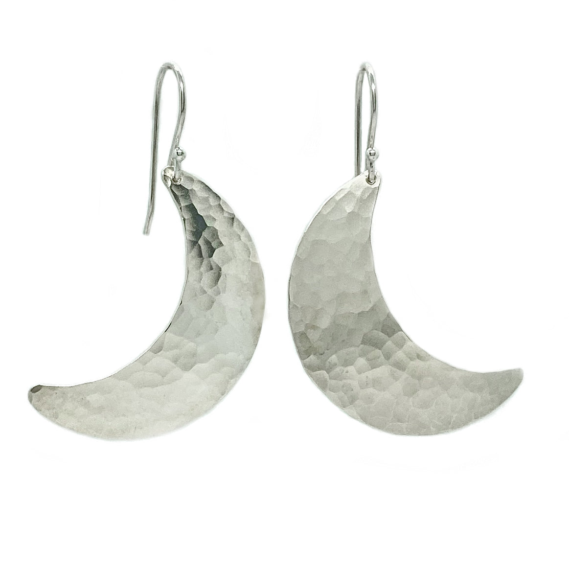 Alison Morse Crescent Moon Earrings in Sterling Silver | Moon Phase Earrings