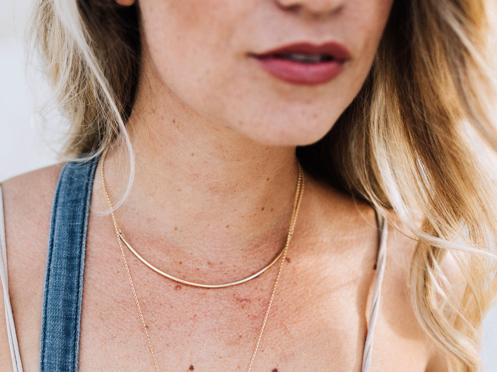Saressa Designs Contour Collar Necklace - ( As Seen On Arrow )