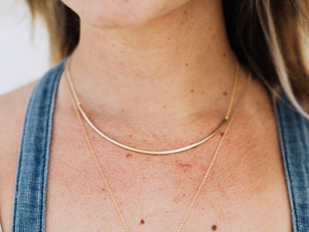 Saressa Designs Contour Collar Necklace - ( As Seen On Arrow )