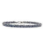 Alison Morse Delicate Byzantine Chainmaille Bracelet in Oxidized Silver