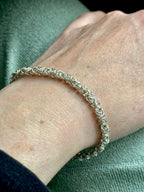 Alison Morse Delicate Byzantine Chainmaille Bracelet in Silver