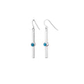 Gold & Honey Turquoise Bar Dangle Earrings