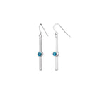 Gold & Honey Turquoise Bar Dangle Earrings