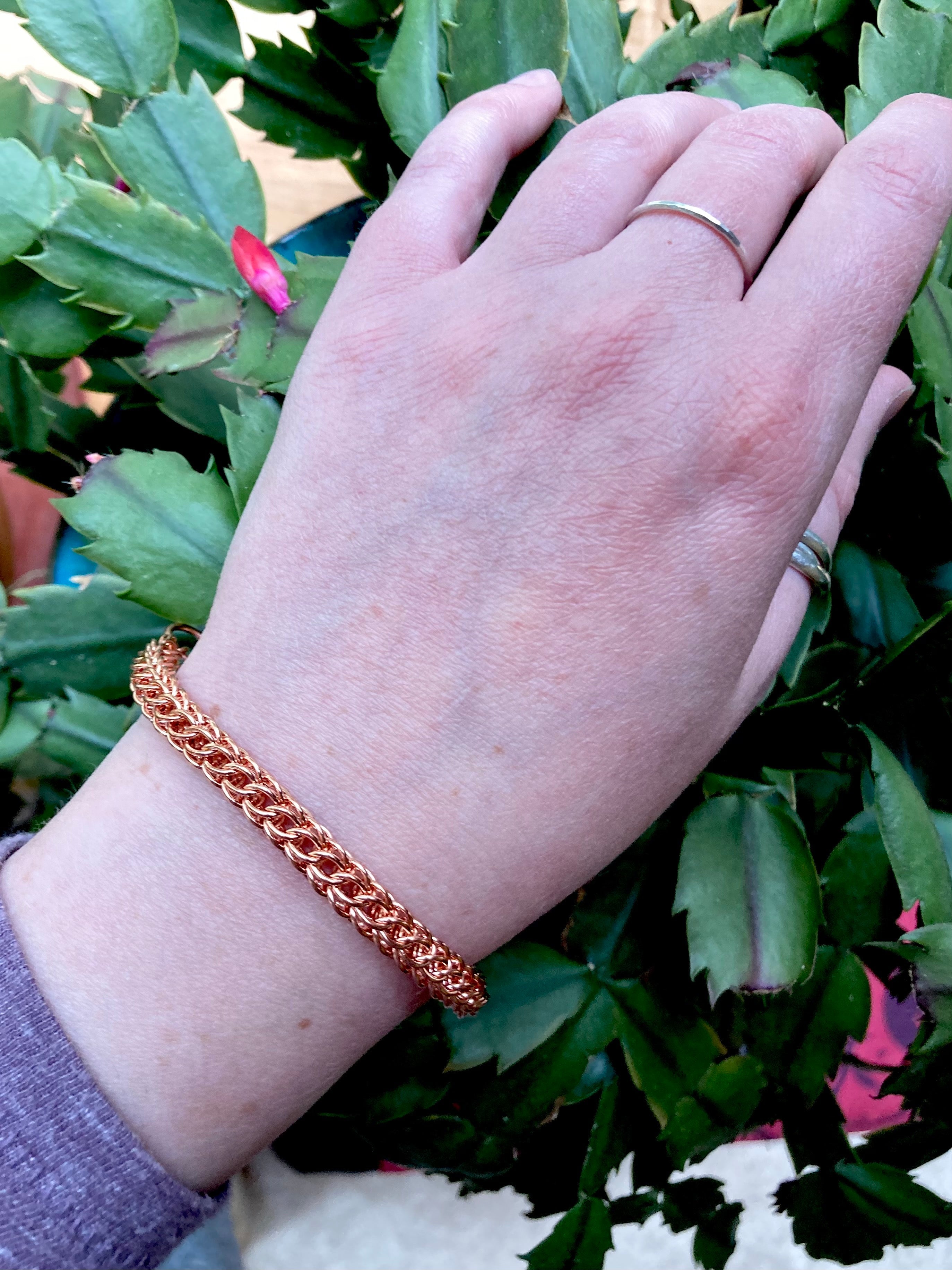 Alison Morse Foxtail Chainmaille Bracelet in Copper