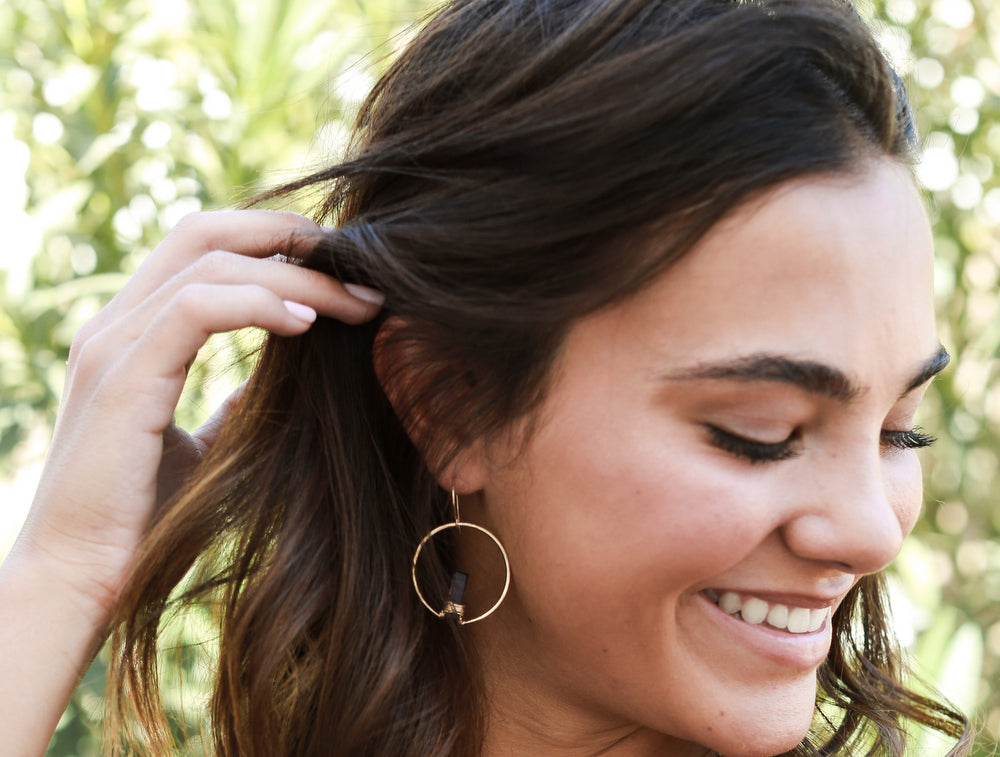 Saressa Designs Sunrise Earrings - Fluorite ( As Seen On Chambers )