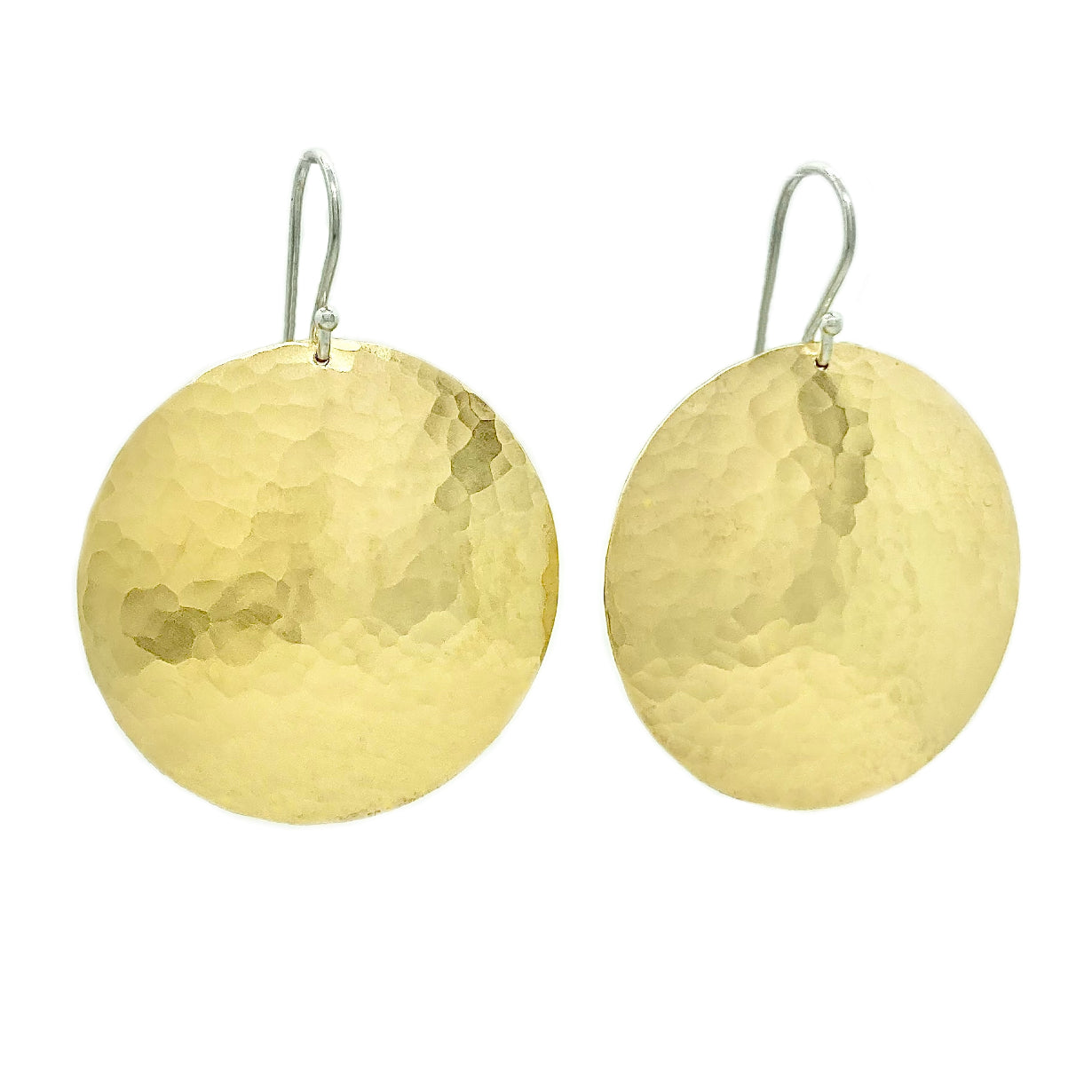 Alison Morse Full Moon Earrings in Brass | Moon Phase Earrings