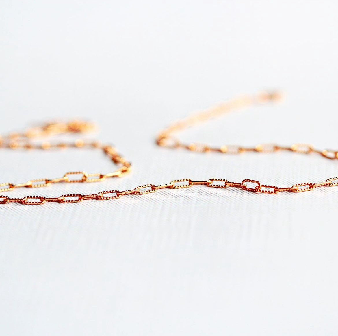 Saressa Designs Textured Paperclip Necklace