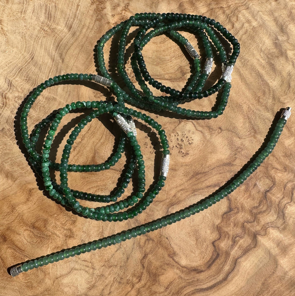 Guatemalan Jadeite Bead Bracelet - 4X3mm beads - Sold Individually