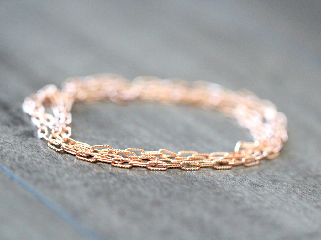 Saressa Designs Textured Paperclip Necklace