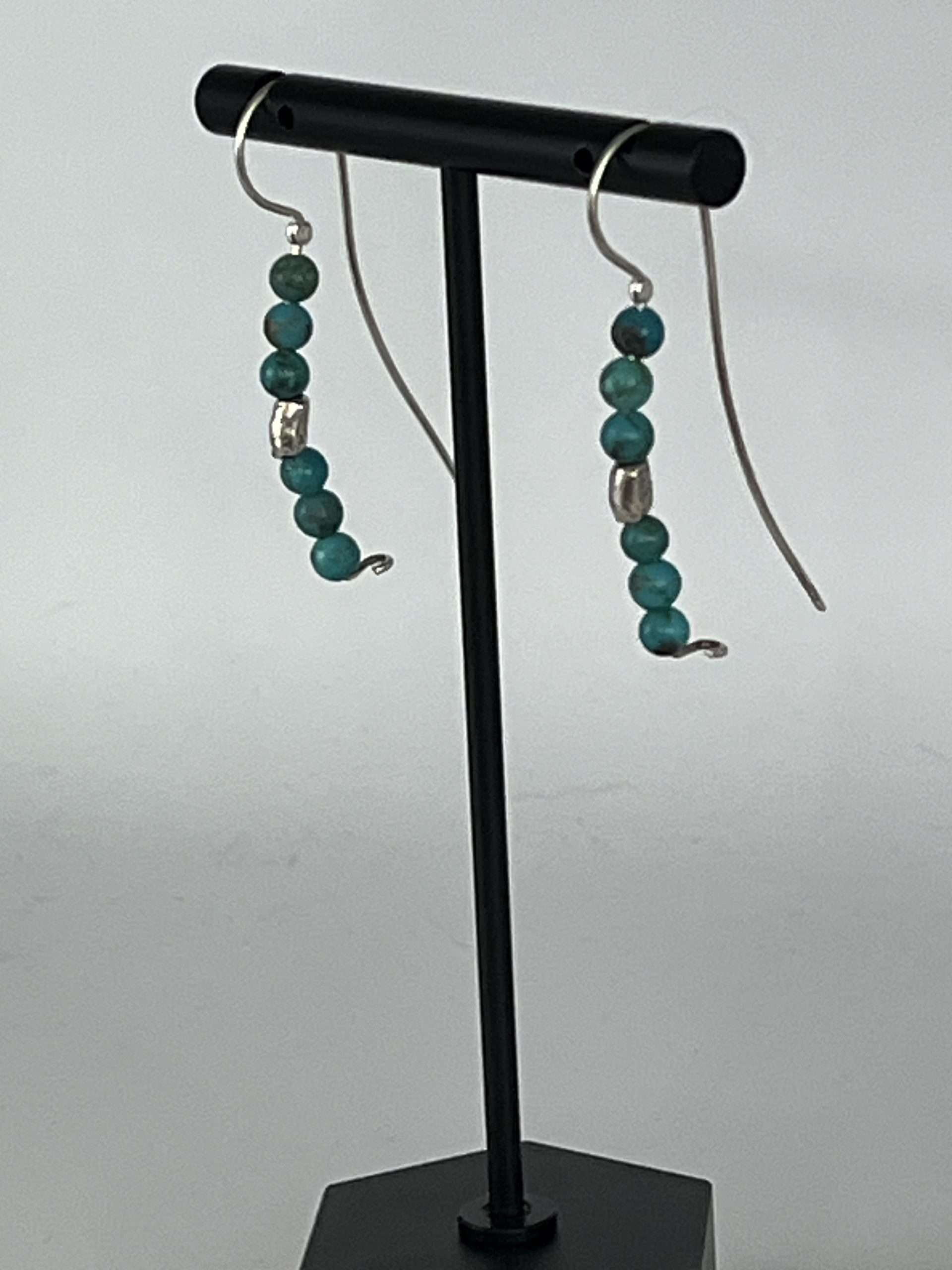 925 Sterling Silver 'Sea Drop' Turquoise Silpada Earrings