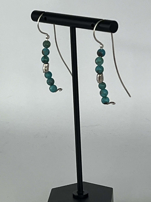 925 Sterling Silver 'Sea Drop' Turquoise Silpada Earrings