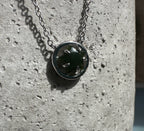 Canadian Jade and Silver Star Pendant - 2476