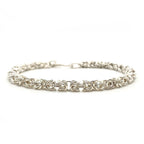 Alison Morse Delicate Byzantine Chainmaille Bracelet in Silver