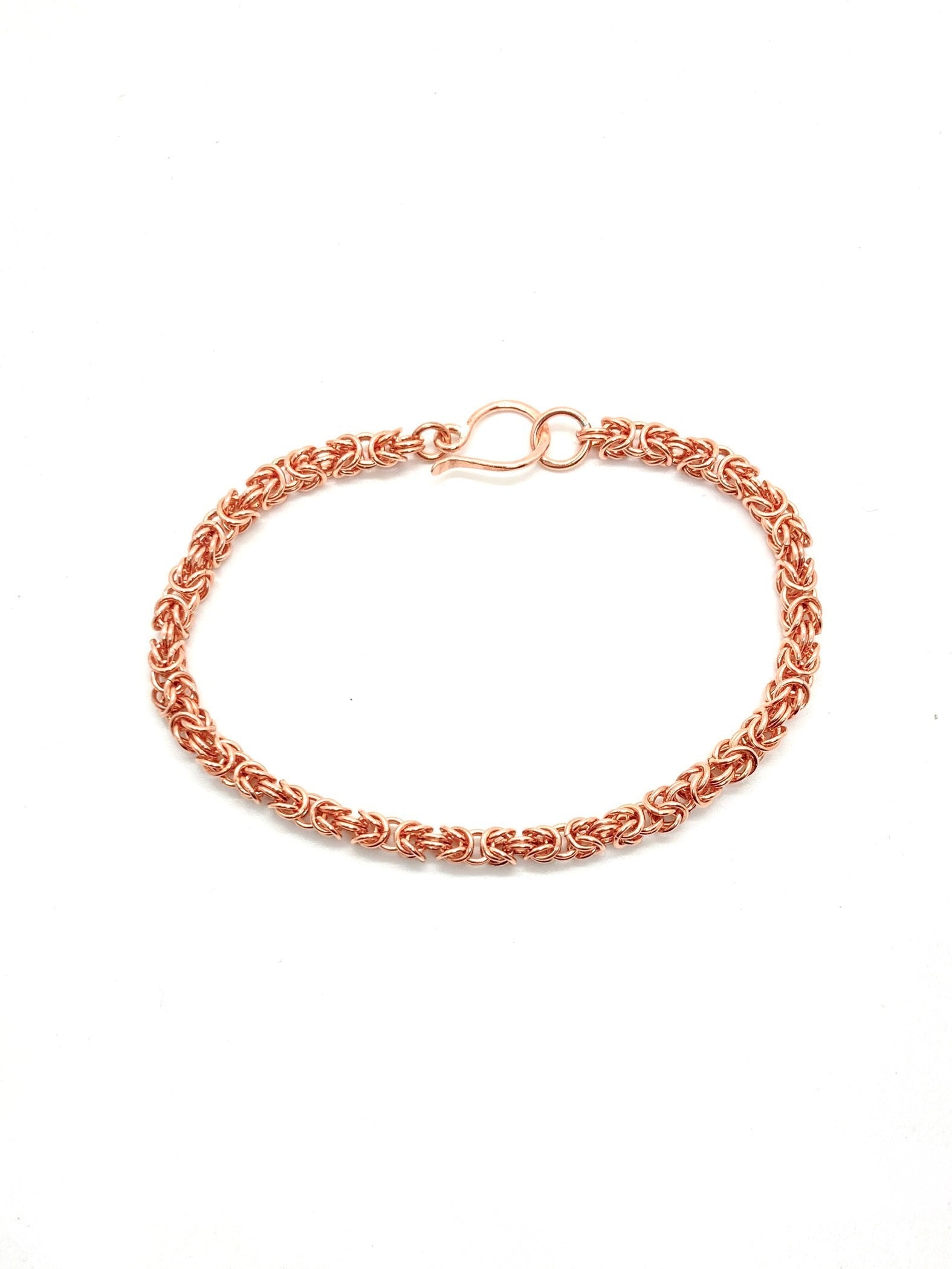 Alison Morse Delicate Byzantine Chainmaille Bracelet in Copper