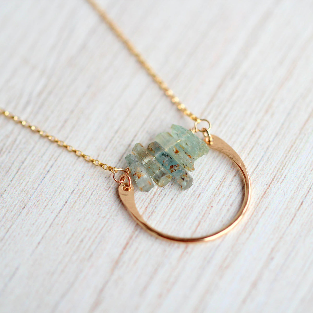 Saressa Designs Bar Graph Necklace - Aquamarine
