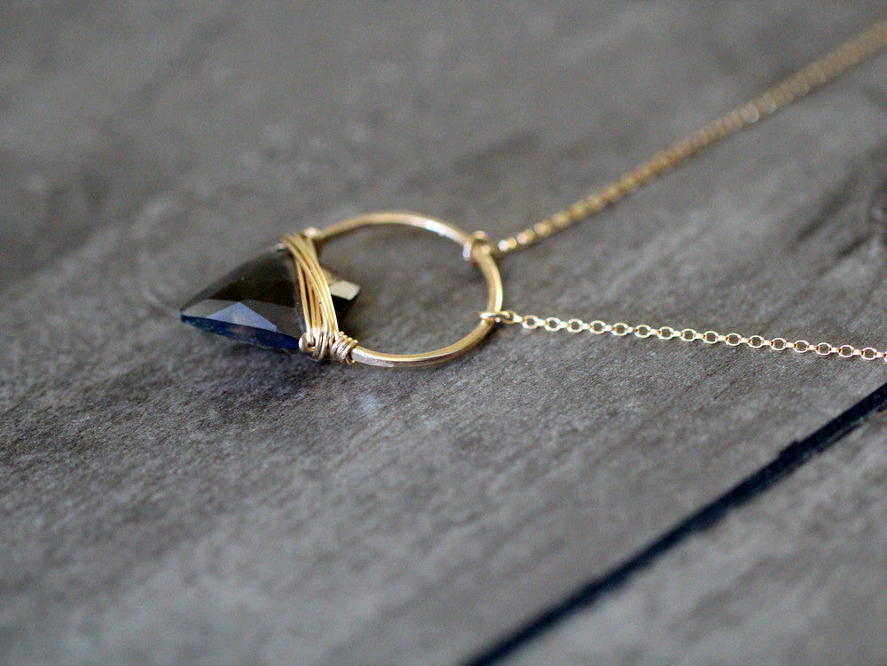 Saressa Designs Albatross Necklace - Smoky Quartz