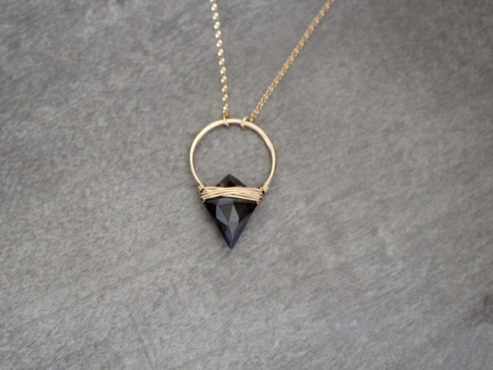 Saressa Designs Albatross Necklace - Smoky Quartz