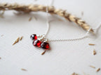 Saressa Designs Garnet Trio Necklace