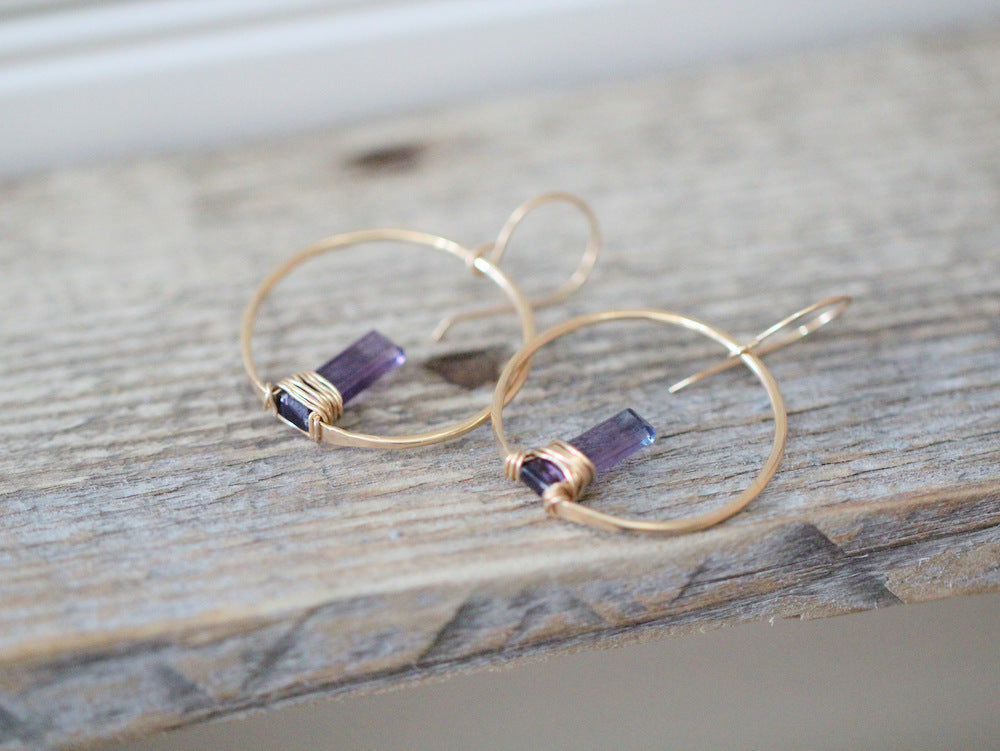 Saressa Designs Sunrise Earrings - Fluorite ( As Seen On Chambers )