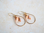 Saressa Designs Arrow Hoop Earrings -  Rosé Quartz