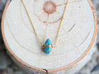 Saressa Designs Copper Turquoise Necklace - Classic Blue