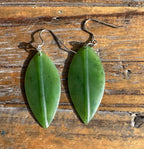 Jade Leaf Earrings, 1880
