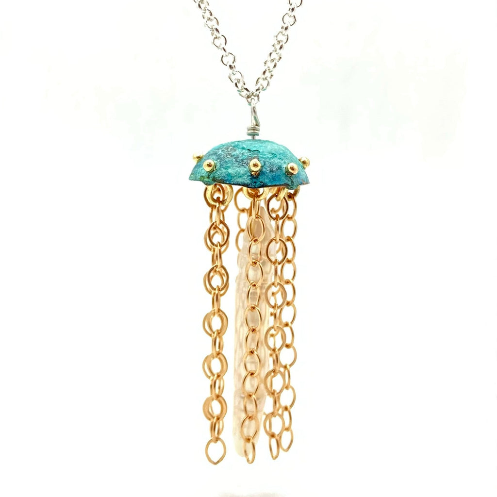Alison Morse Green Copper Jellyfish Necklace