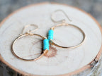 Saressa Designs Argonaut Hoops - Turquoise  ( As seen on Firefly Lane )
