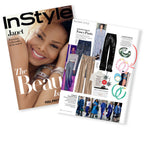 Gold & Honey Stripe Painted INSTYLE Lucite Hoop Earrings