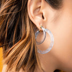 Gold & Honey Ombre Painted INSTYLE Lucite Hoop Earrings