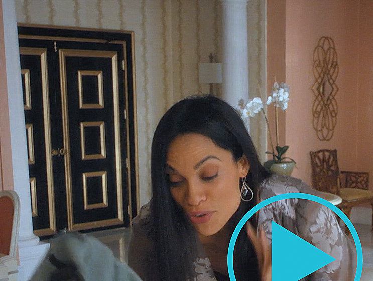 Saressa Designs Arrow Hoop Earrings - Crystal Quartz  ( As Seen On Jane the Virgin )