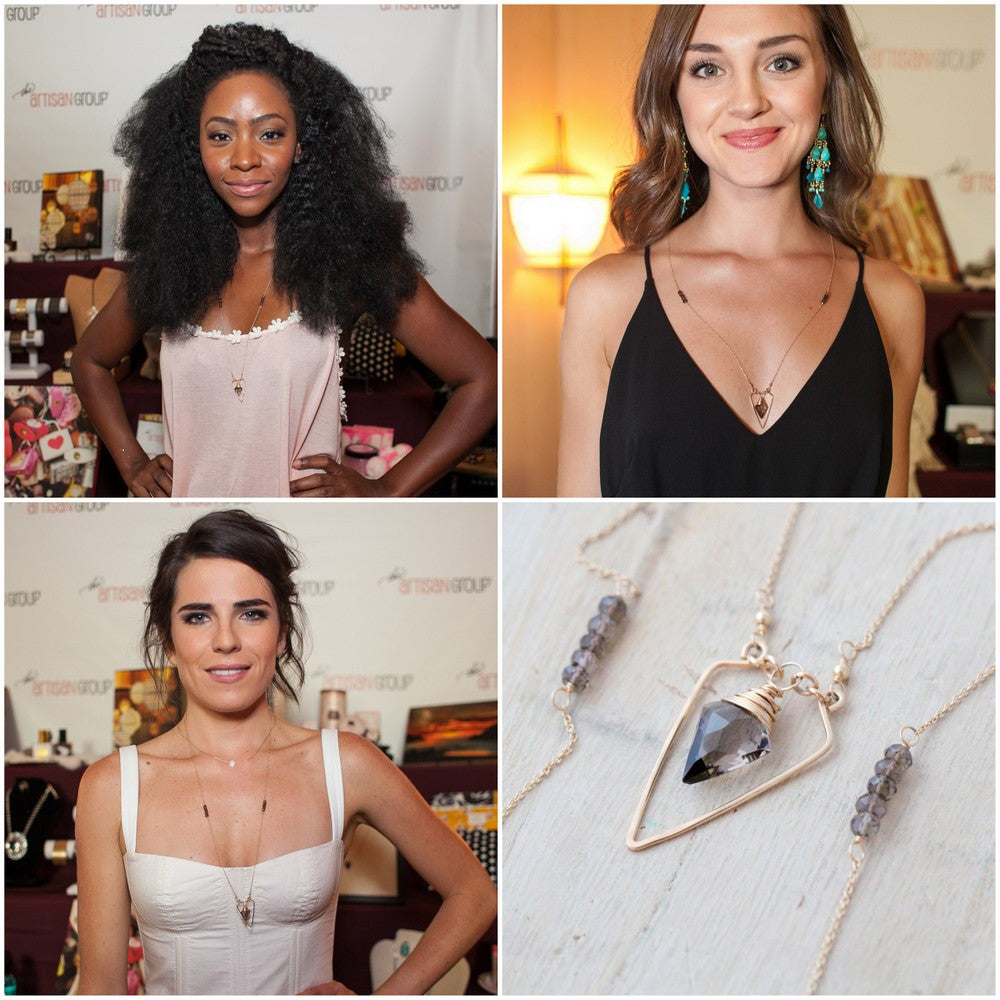 Saressa Designs Spearhead Necklace - As displayed at the 2014 GBK Primetime Emmys Luxury Lounge