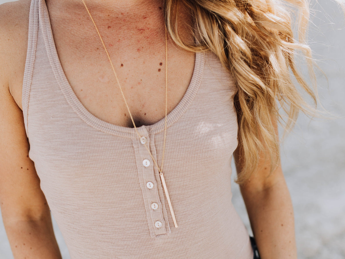 Saressa Designs Long Bar Necklace