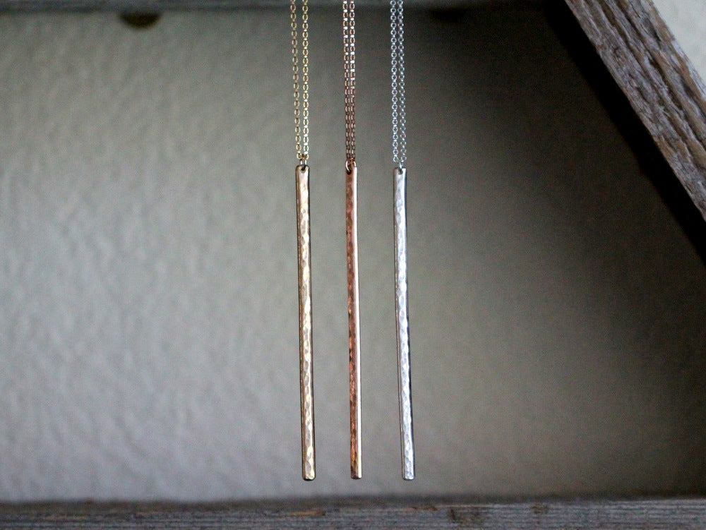 Saressa Designs Long Bar Necklace