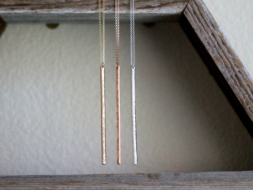 Saressa Designs Long Bar Necklace