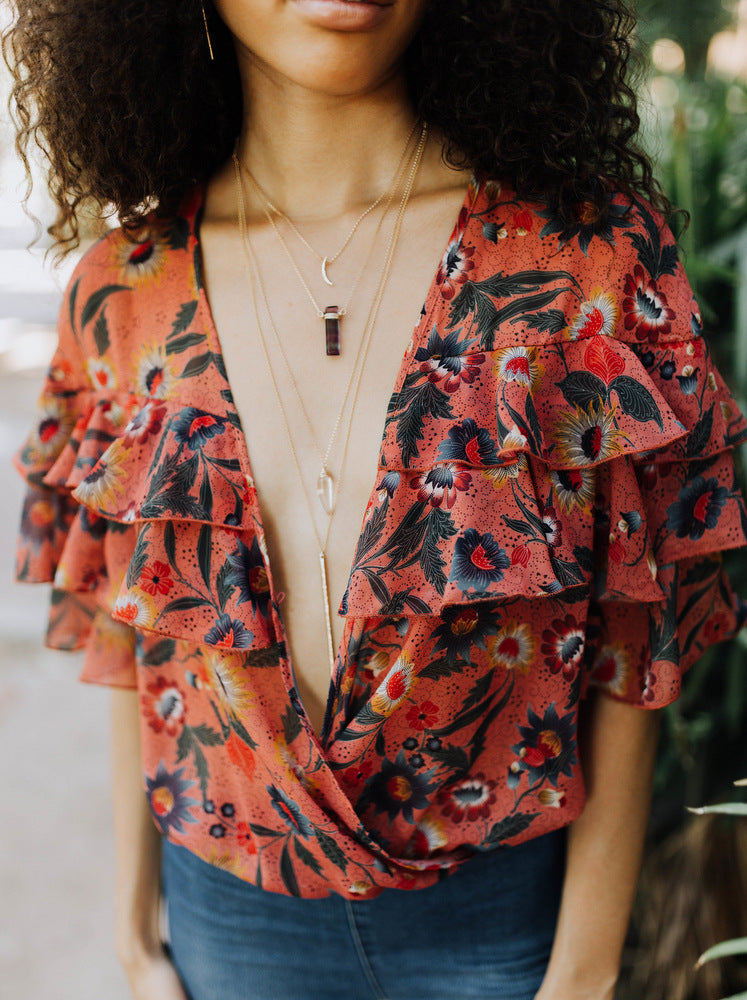 Saressa Designs Long Bar Necklace