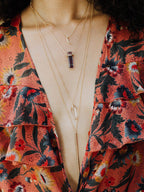 Saressa Designs Long Bar Necklace