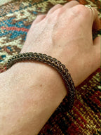 Alison Morse Foxtail Chainmaille Bracelet in Oxidized Copper