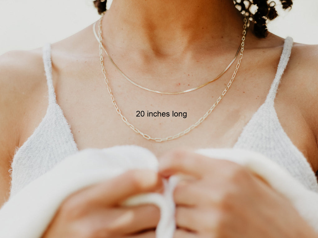 Saressa Designs Textured Paperclip Necklace