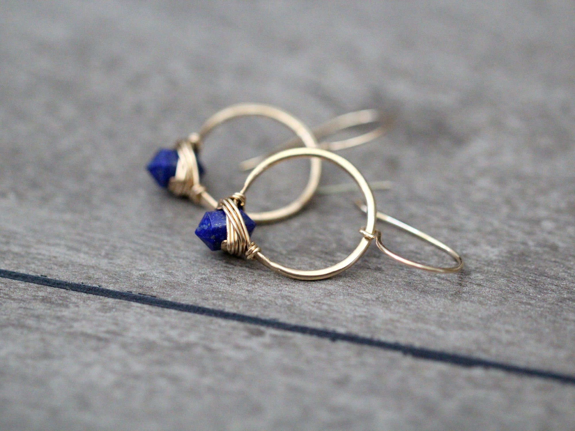 Saressa Designs Pike Hoops - Lapis Lazuli  ( As Seen On The Sinner )