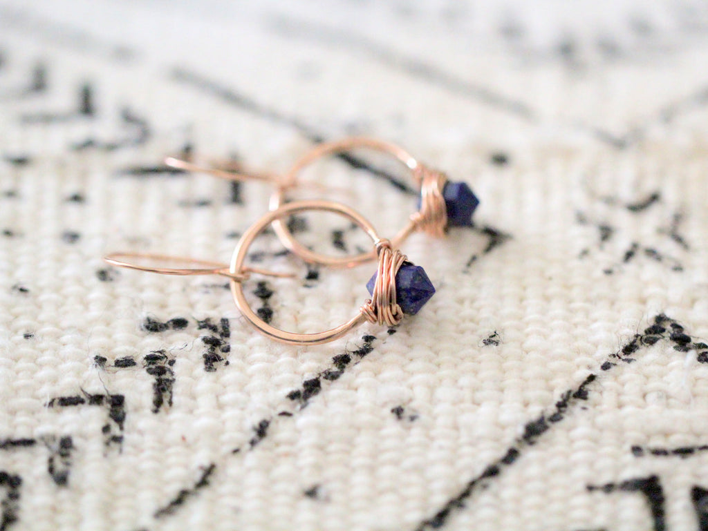 Saressa Designs Pike Hoops - Lapis Lazuli  ( As Seen On The Sinner )