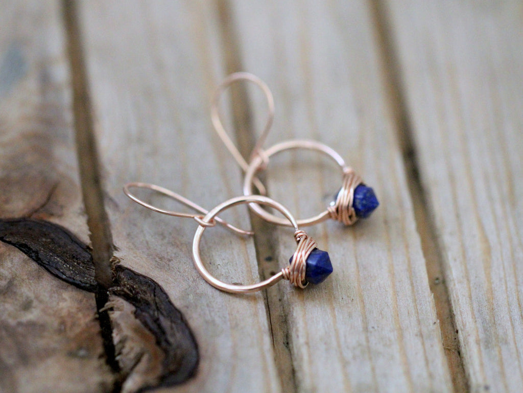 Saressa Designs Pike Hoops - Lapis Lazuli  ( As Seen On The Sinner )