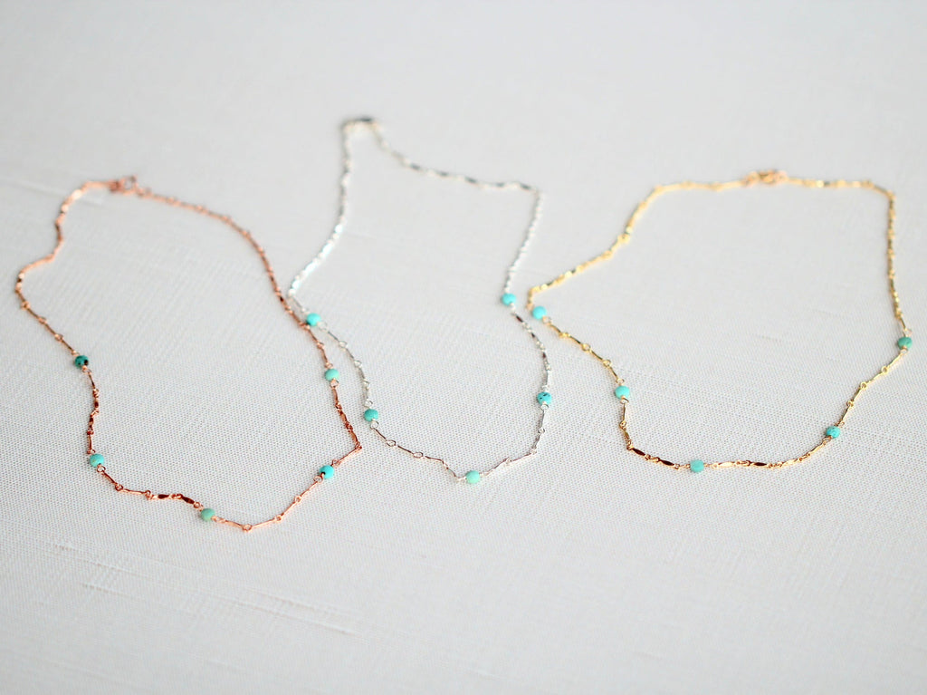 Saressa Designs Scalloped Turquoise Choker - As Seen On Home Economics